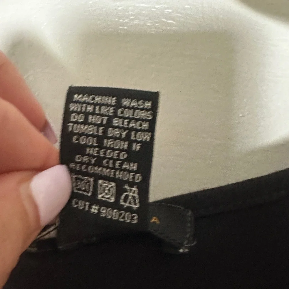 3/$20💥BCBGMaxAzria Black Midi Dress Cinched Waist Bamboo‎ Ring Accent M Stretch